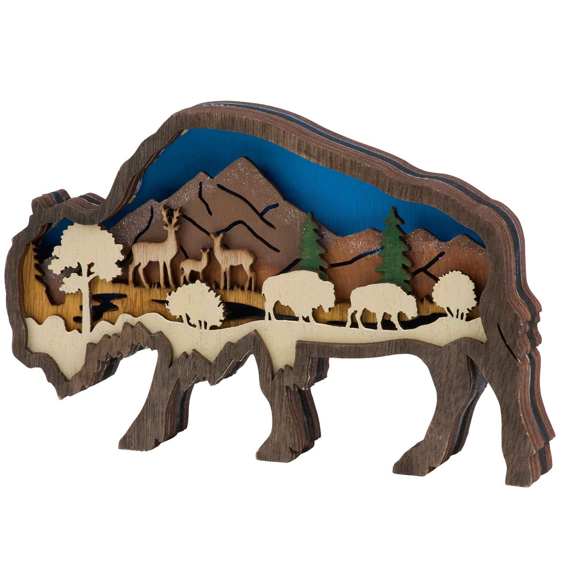 Lighted Bison Sitter