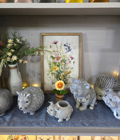 Gathered Wildflowers - Framed Flower Canvas Art -