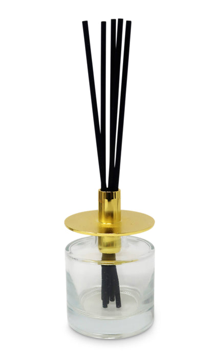 Reed Diffuser With Gold Cap, White Flower Scent