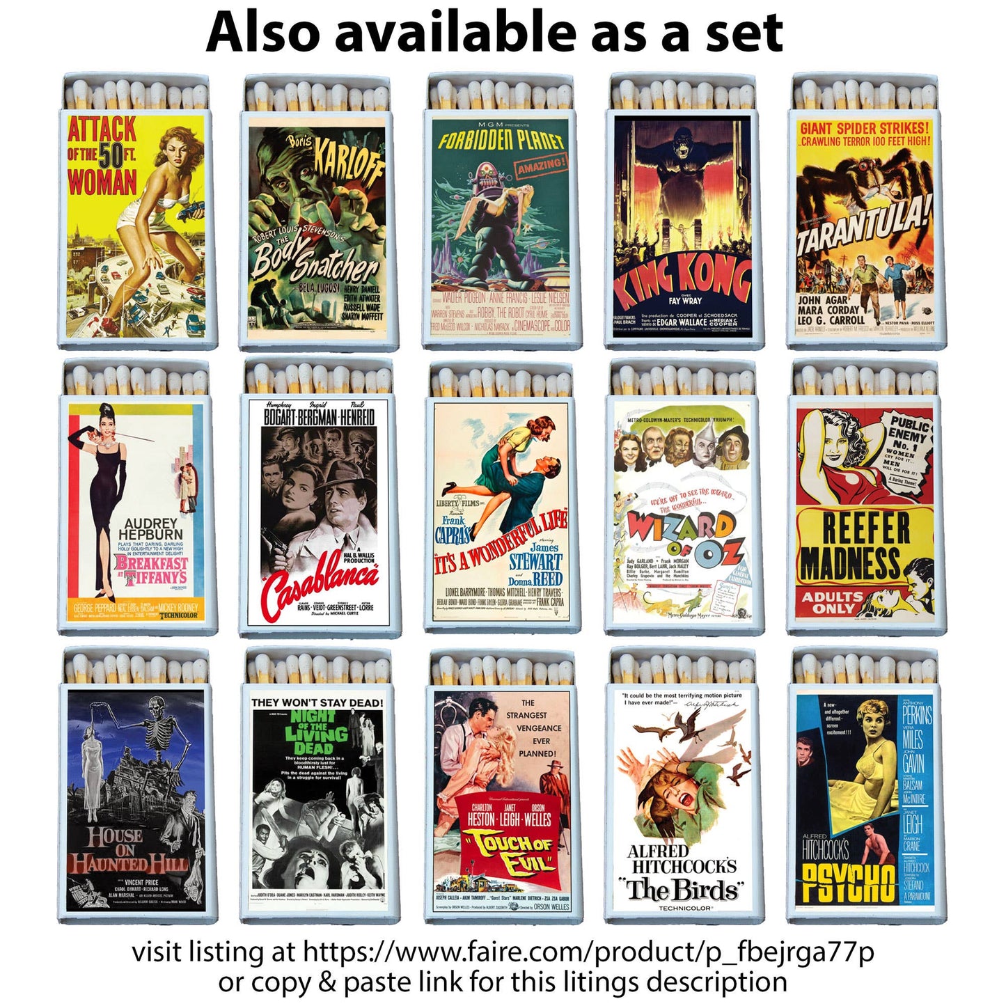 Matches • Classic Movie Poster Matchboxes