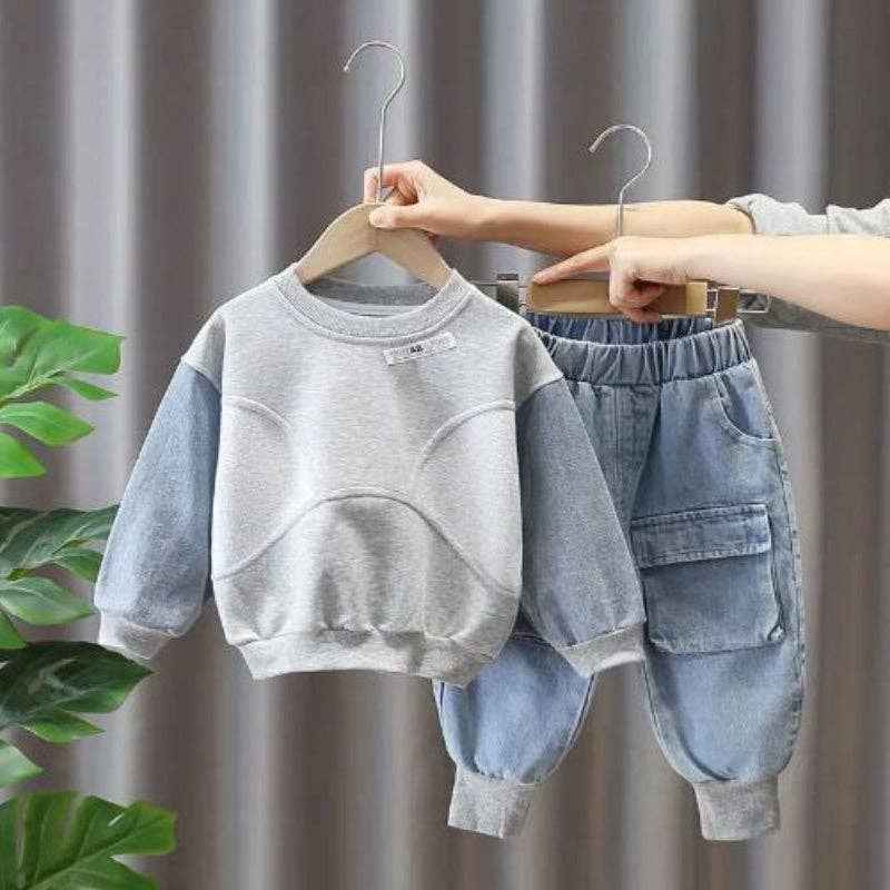 2-Piece Baby Toddler Denim Set: Light blue / 12-24M