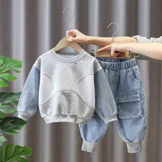 2-Piece Baby Toddler Denim Set: Light blue / 12-24M