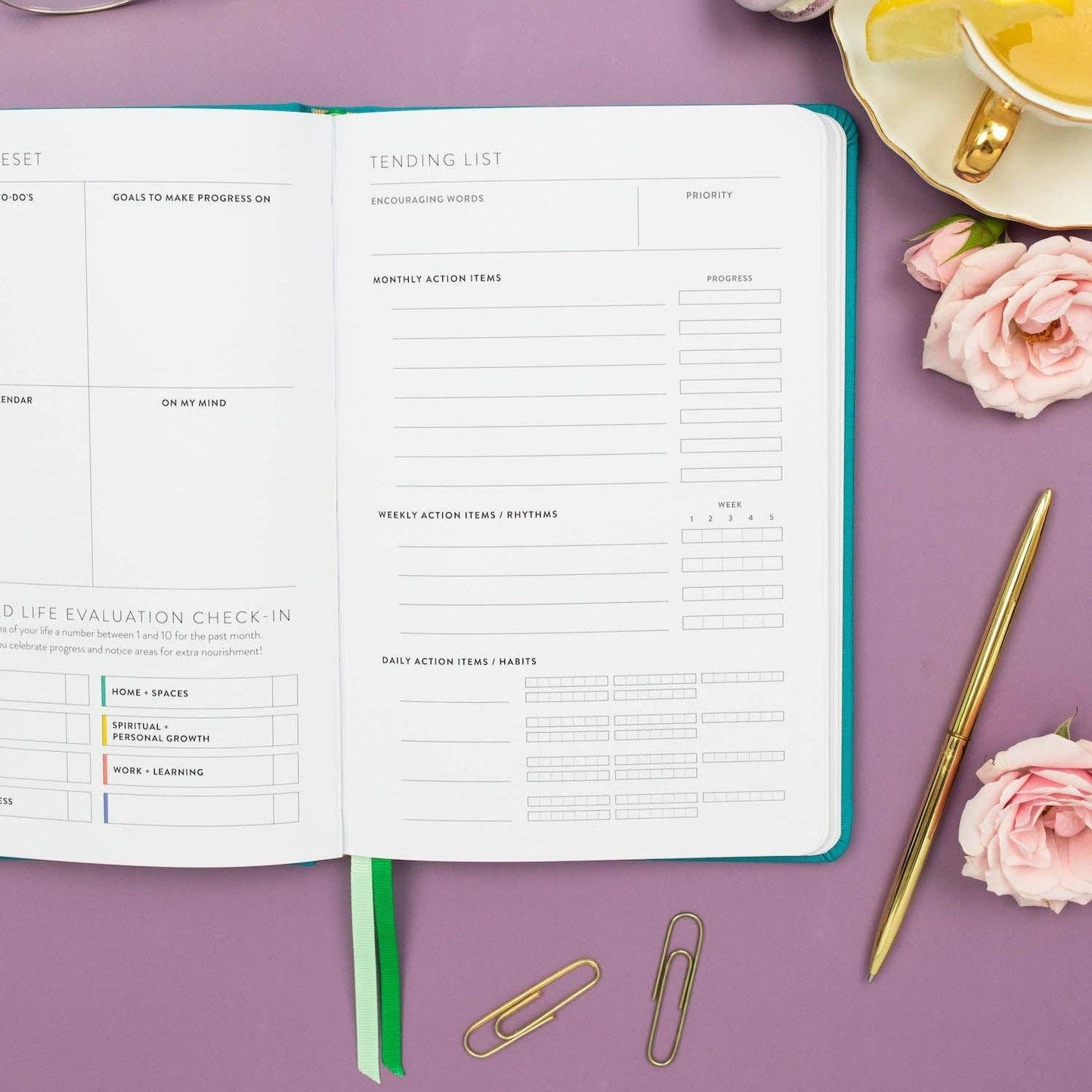 - 90-Day PowerSheets® Goal Planner  | Weekly Undated (Ivy)
