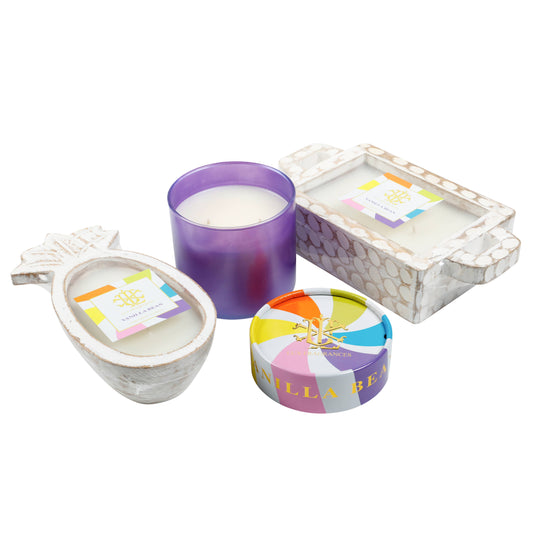 Vanilla Bean 2 Wick Candle with Decorative Lid