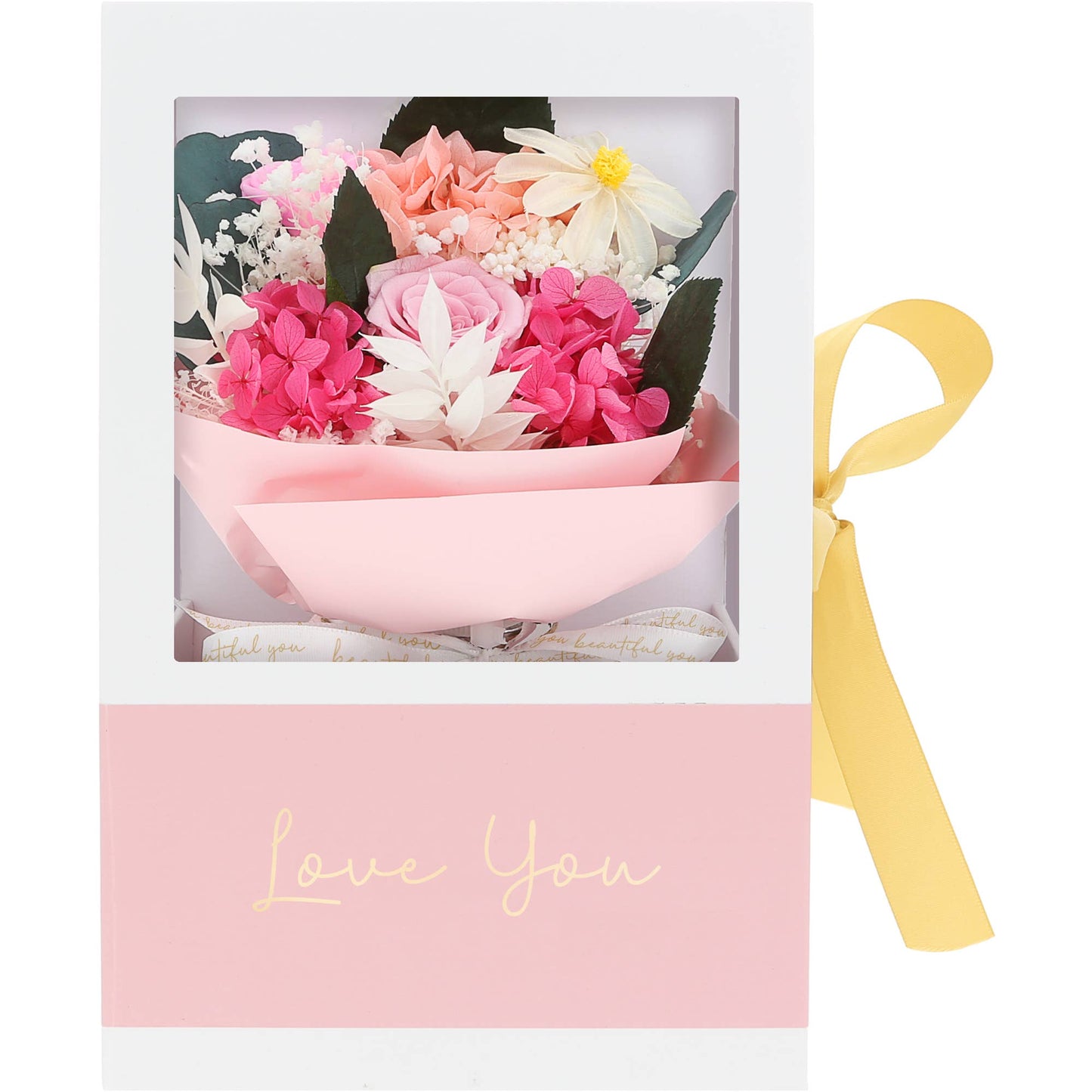 Pavilion - Love You - Pink Preserved Floral Bouquet