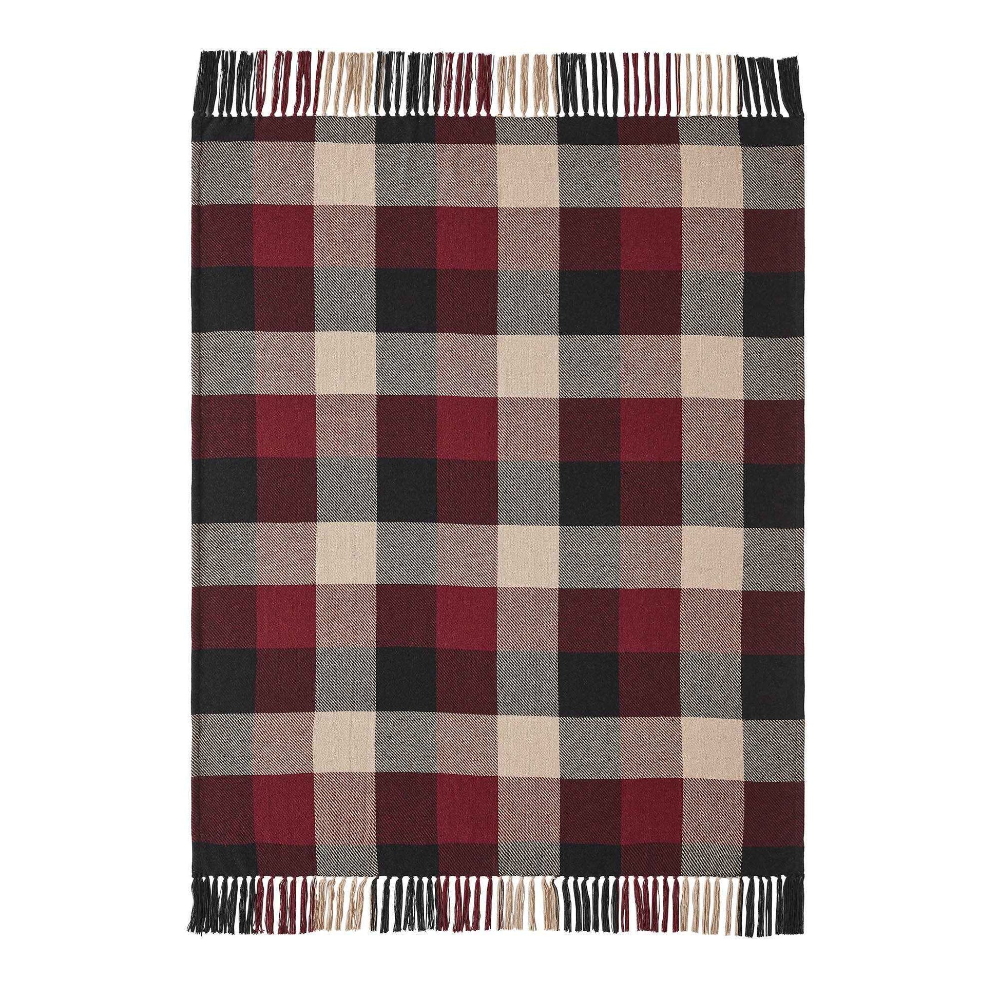 Heritage Farms Primitive Check Woven Throw 50x60