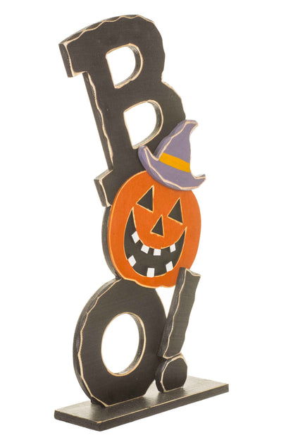 NEW-Black "Boo!" Display Sign