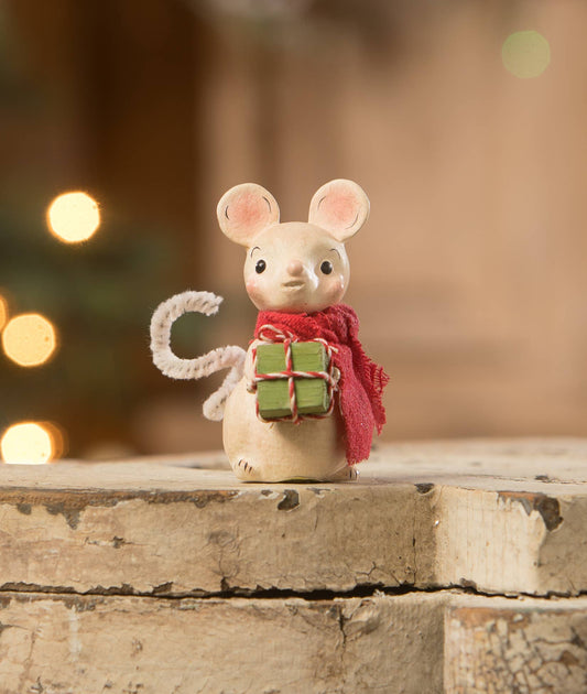Bethany Lowe Designs - Little Mouse With Gift