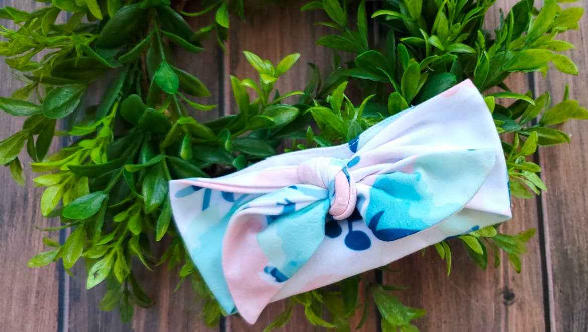 Cuddle Couture - Water color flora knot headband 