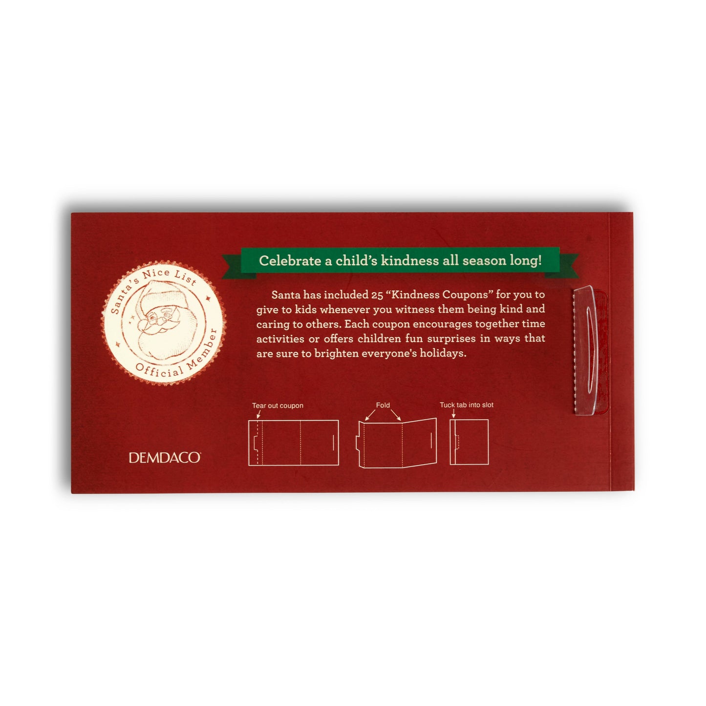Santa's Kindness Coupon Booklet - 8x4in