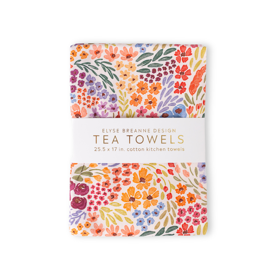 Elyse Breanne Design - Pack of 2 Countryside Blooms Tea Towels