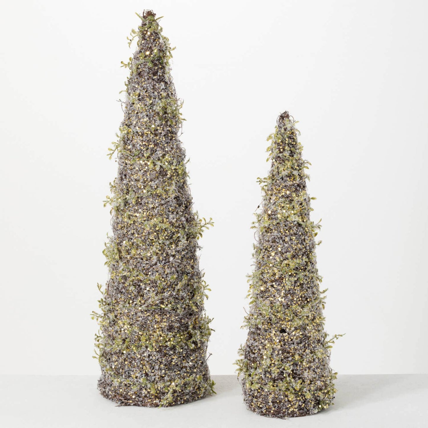 Frosted Twig Trees, set of 2