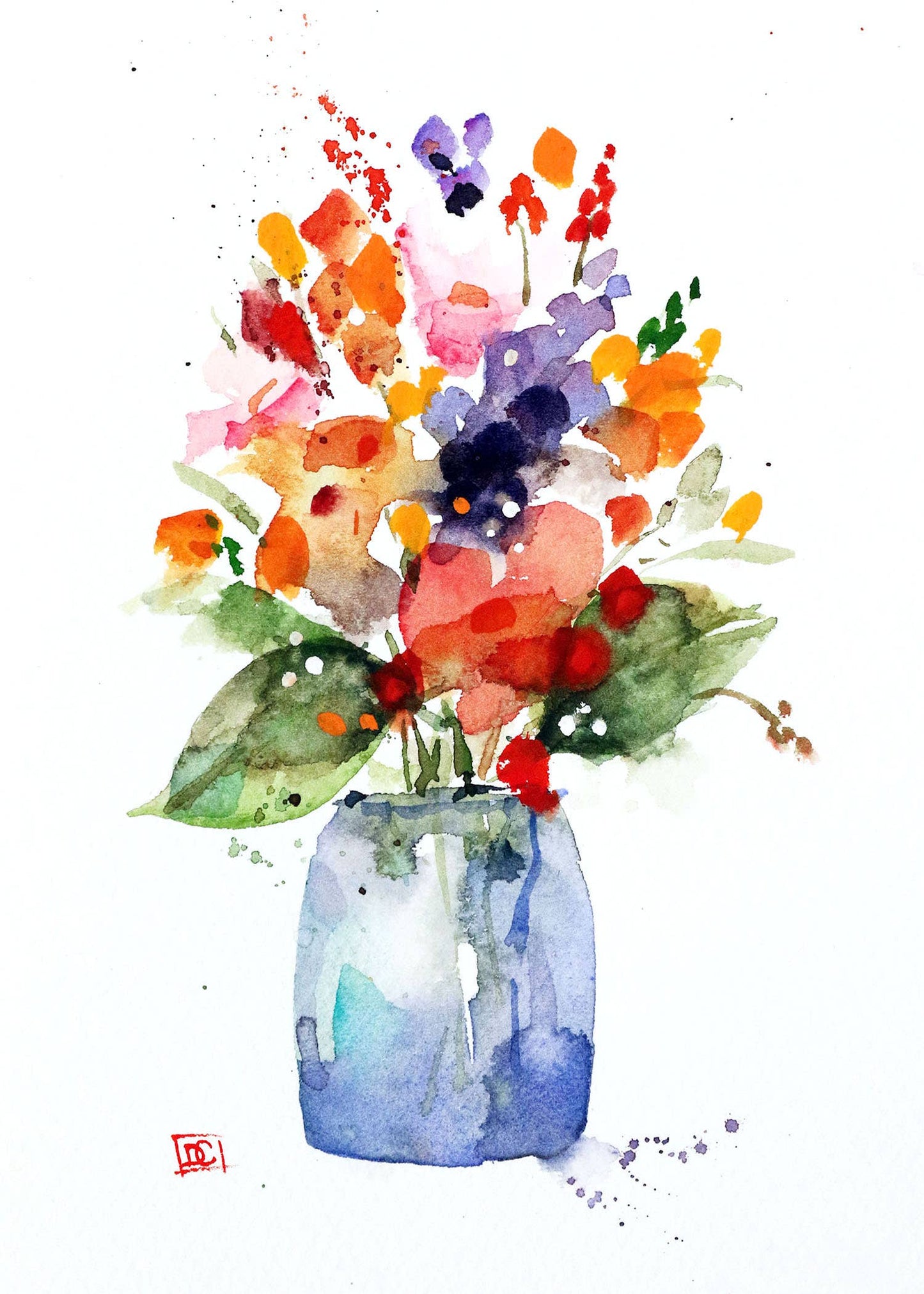 5 x 7" Greeting Card  'FLOWER VASE'