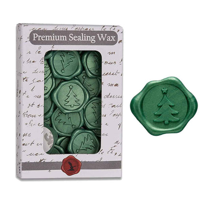 Christmas Tree Adhesive Wax Seal Stickers 1 1/4" - 25 Pk