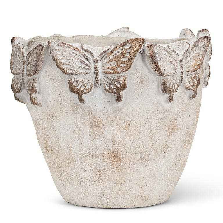 Butterfly Edged Planter-7"H