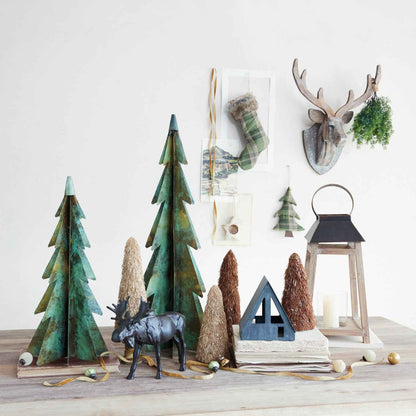 Aged Patina Metal Christmas Tree