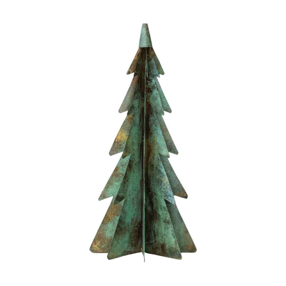 Aged Patina Metal Christmas Tree