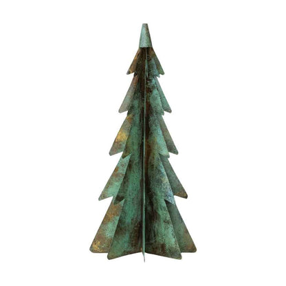 Aged Patina Metal Christmas Tree