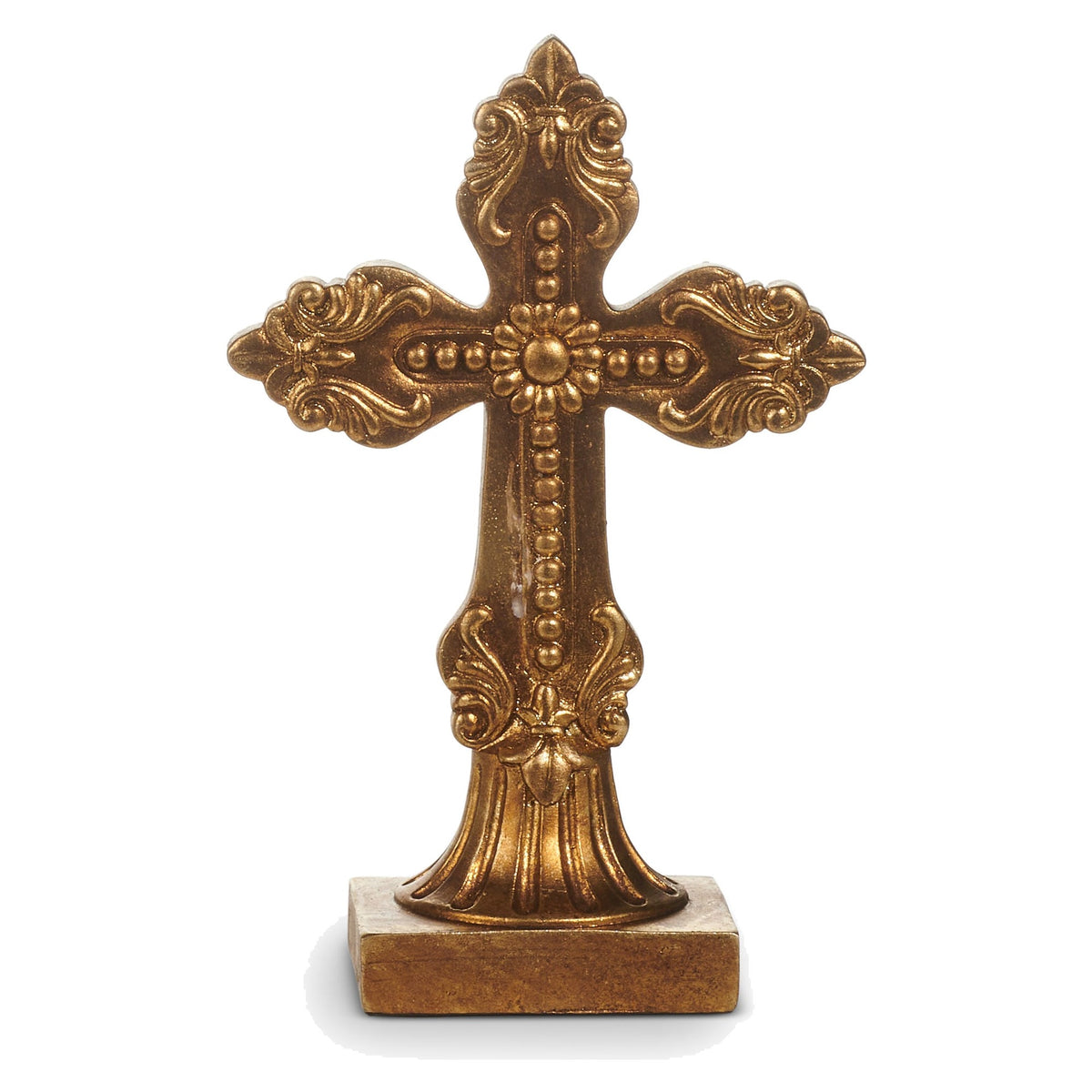 8" Antique Cross, Beaded Cross