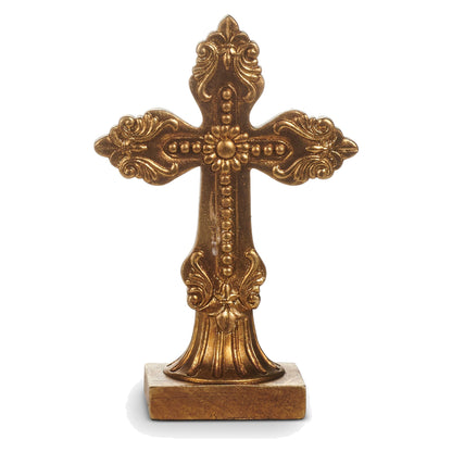 8" Antique Cross, Beaded Cross