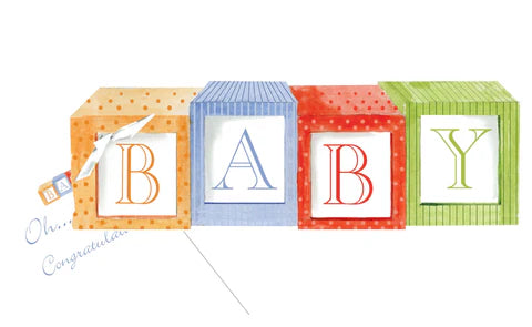Baby Blocks Greeting Card