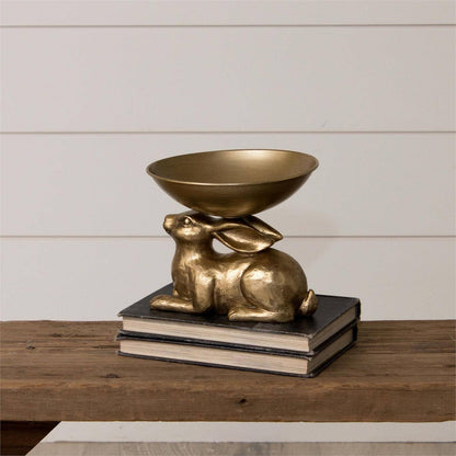 Rabbit Bowl Figurine