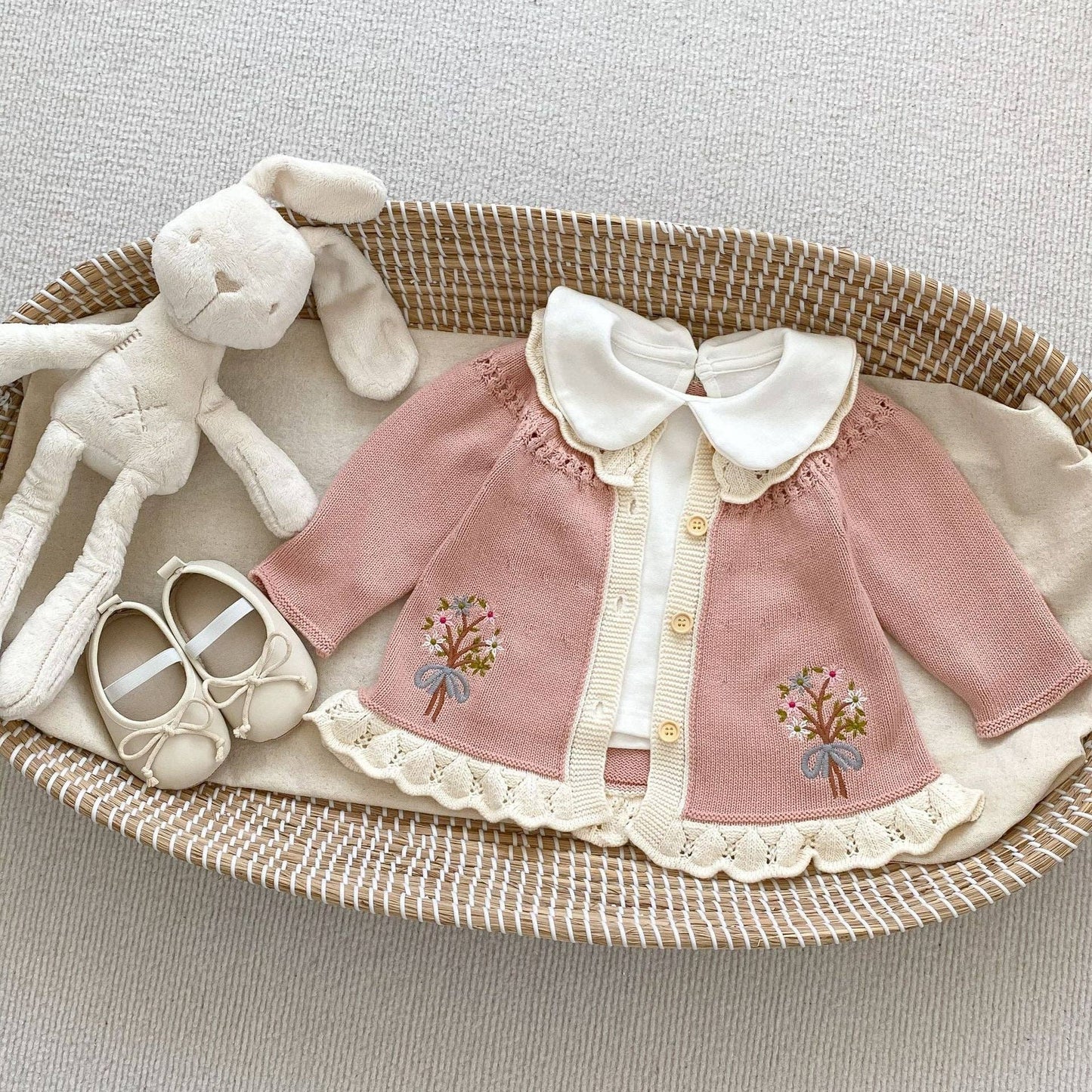 Baby Girl Embroidered Cardigan