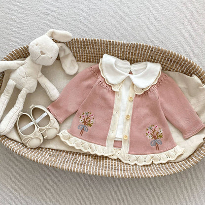 Baby Girl Embroidered Cardigan