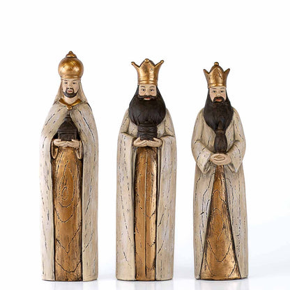 Balthasar Wise man -Antique White/Gold   3x11.25