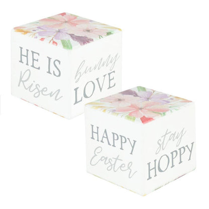 Lote de decoración de Pascua con cubo y bandeja escalonada de bienvenida a la primavera
