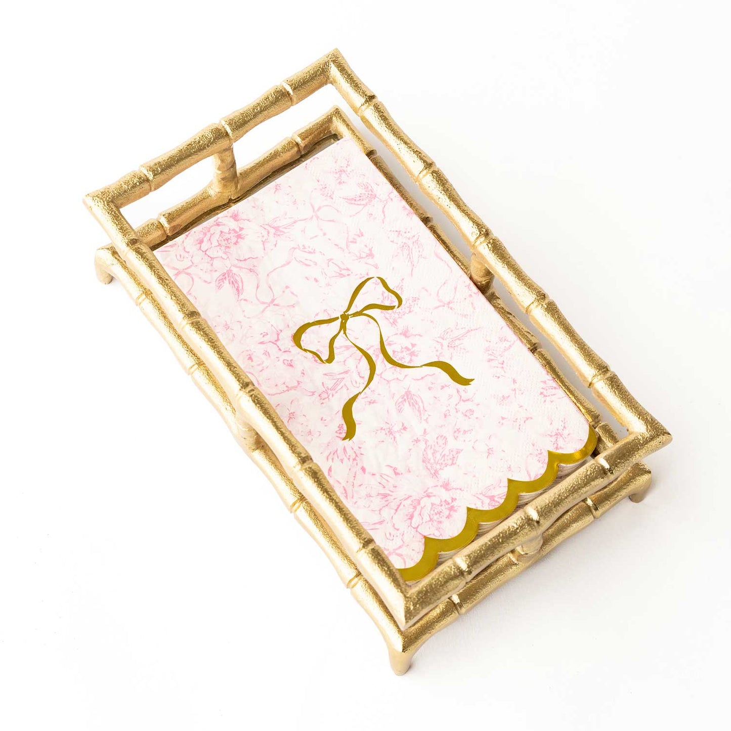 8 Oak Lane - Pink Bow Toile Paper Guest Towel Packs