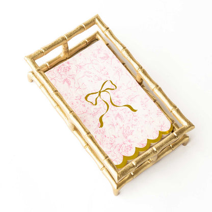 8 Oak Lane - Pink Bow Toile Paper Guest Towel Packs
