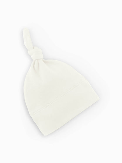 Organic Baby Knotted Hat  Ivory