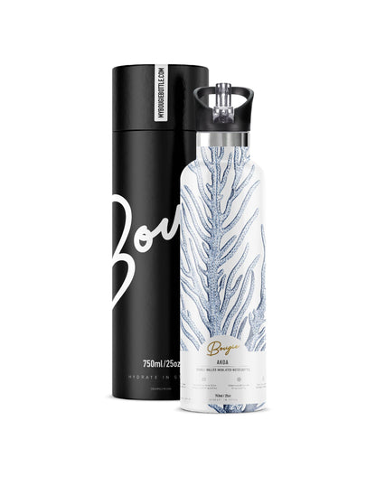 Akoa | Blue Ocean Coral 25oz Insulated Water Bottle Flask