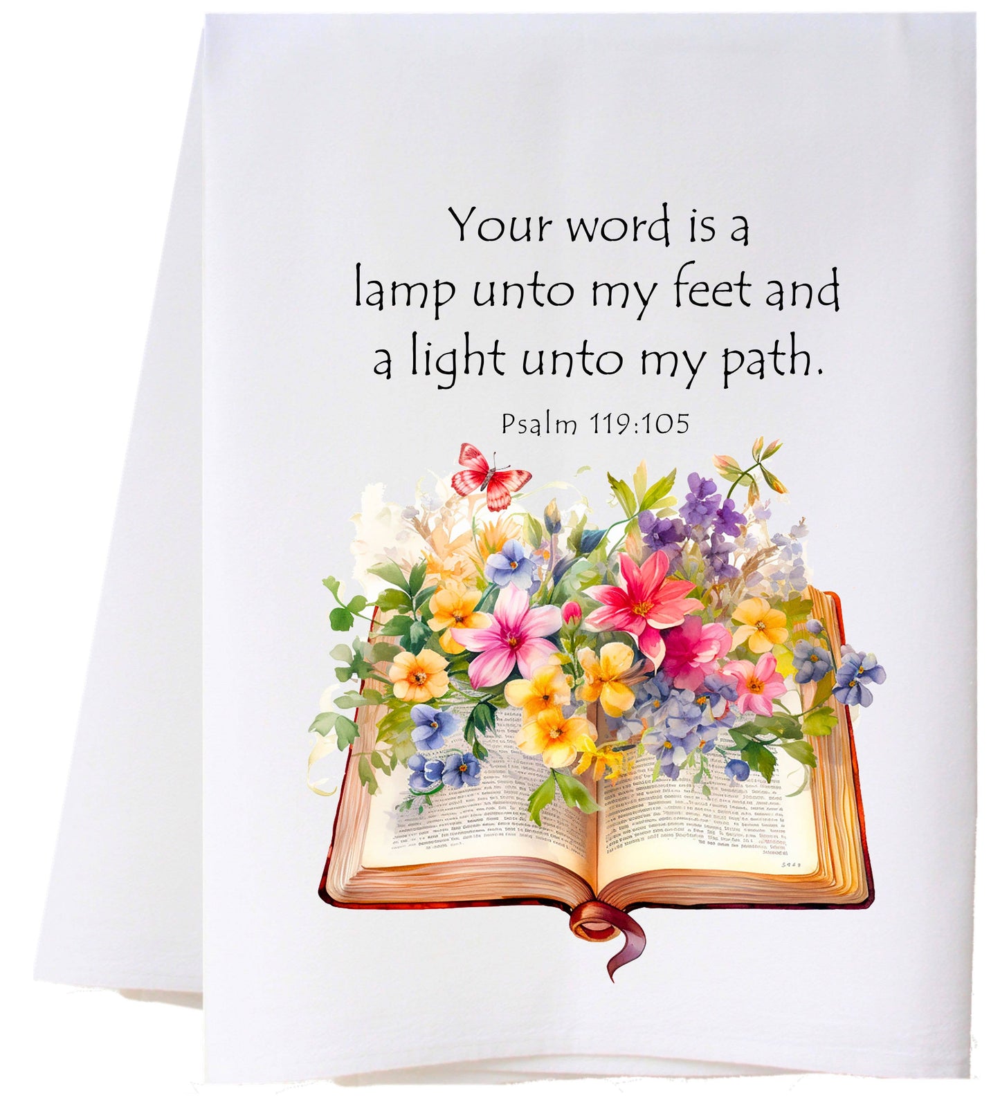 LIGHT UNTO MY PATH FLOUR SACK TOWEL