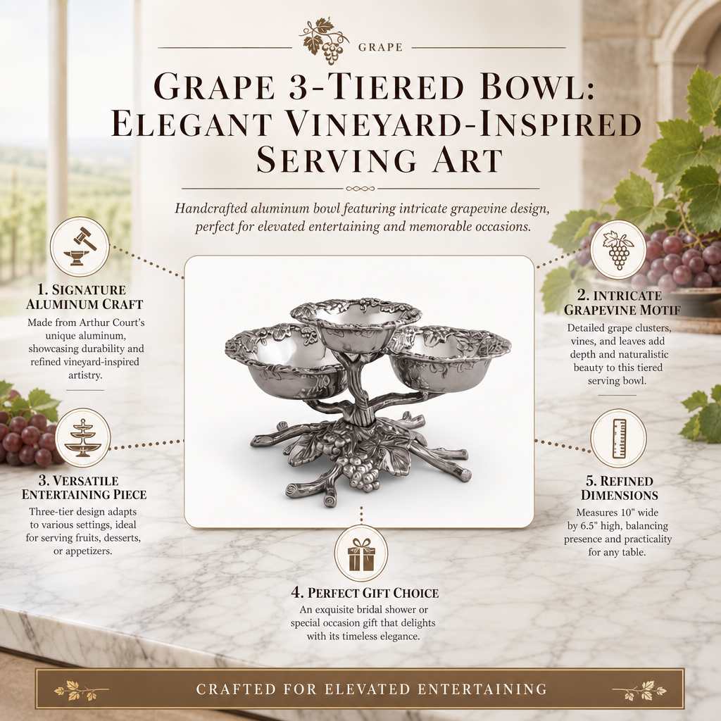 Grape 3-Tiered Bowl