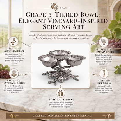 Grape 3-Tiered Bowl