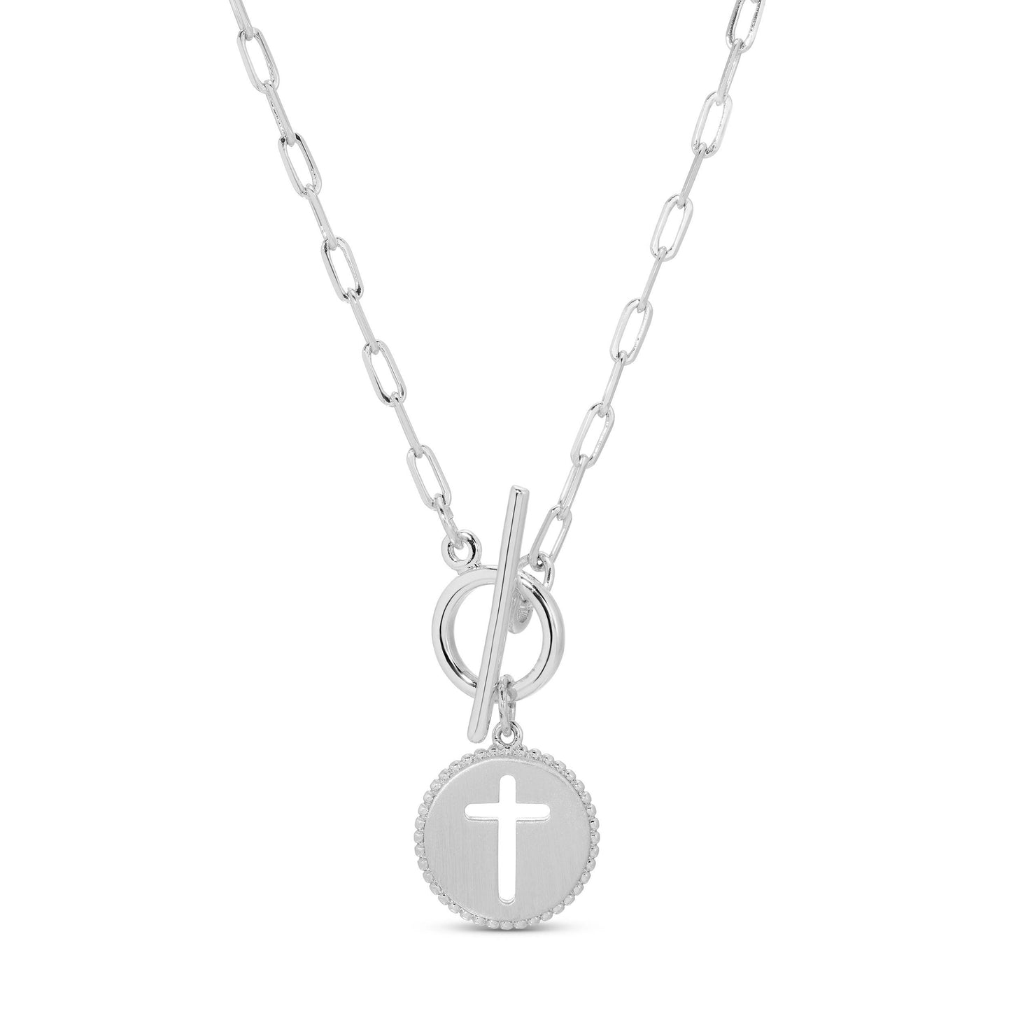 Collar con clip en forma de cruz