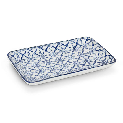 Blue/White Lg Rectangular Plate-Assorted-Sold Separately