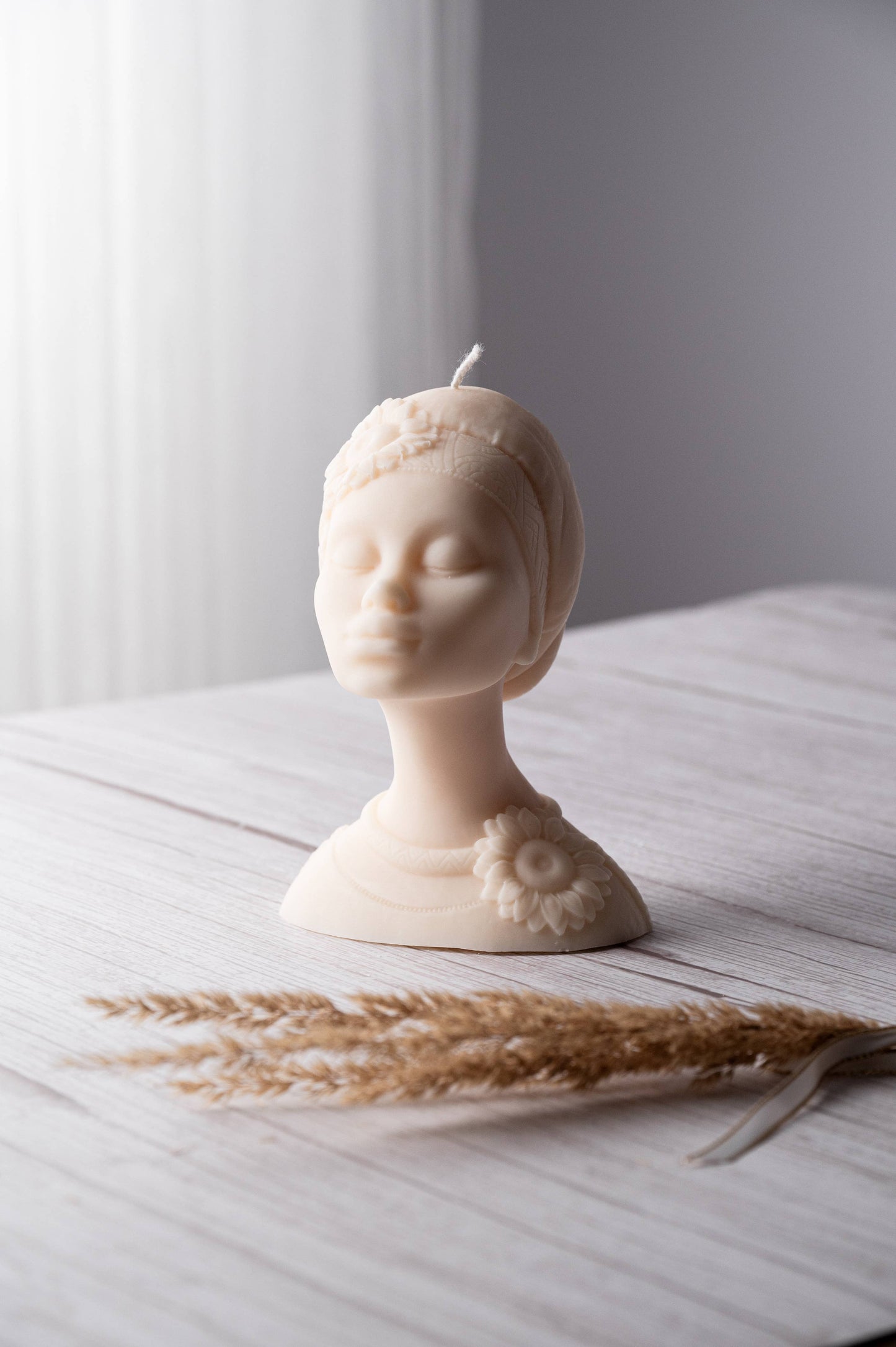 African Female Figure Candle