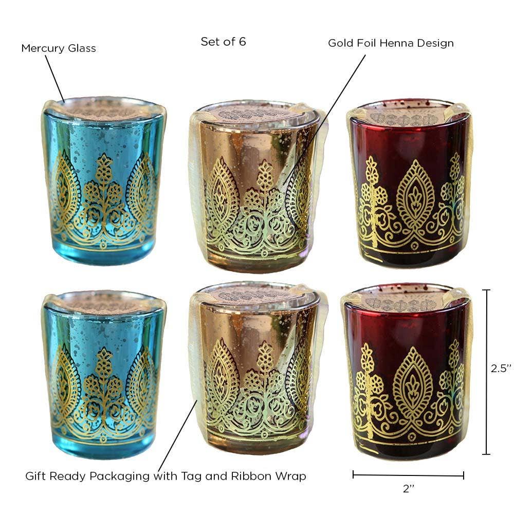 Kate Aspen - Indian Jewel Henna Votives - Assorted