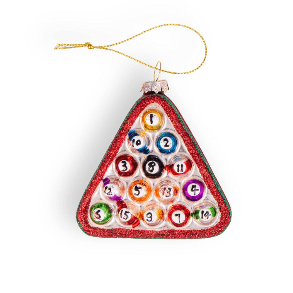 Billiards Rack Christmas Ornaments Handmade Unique