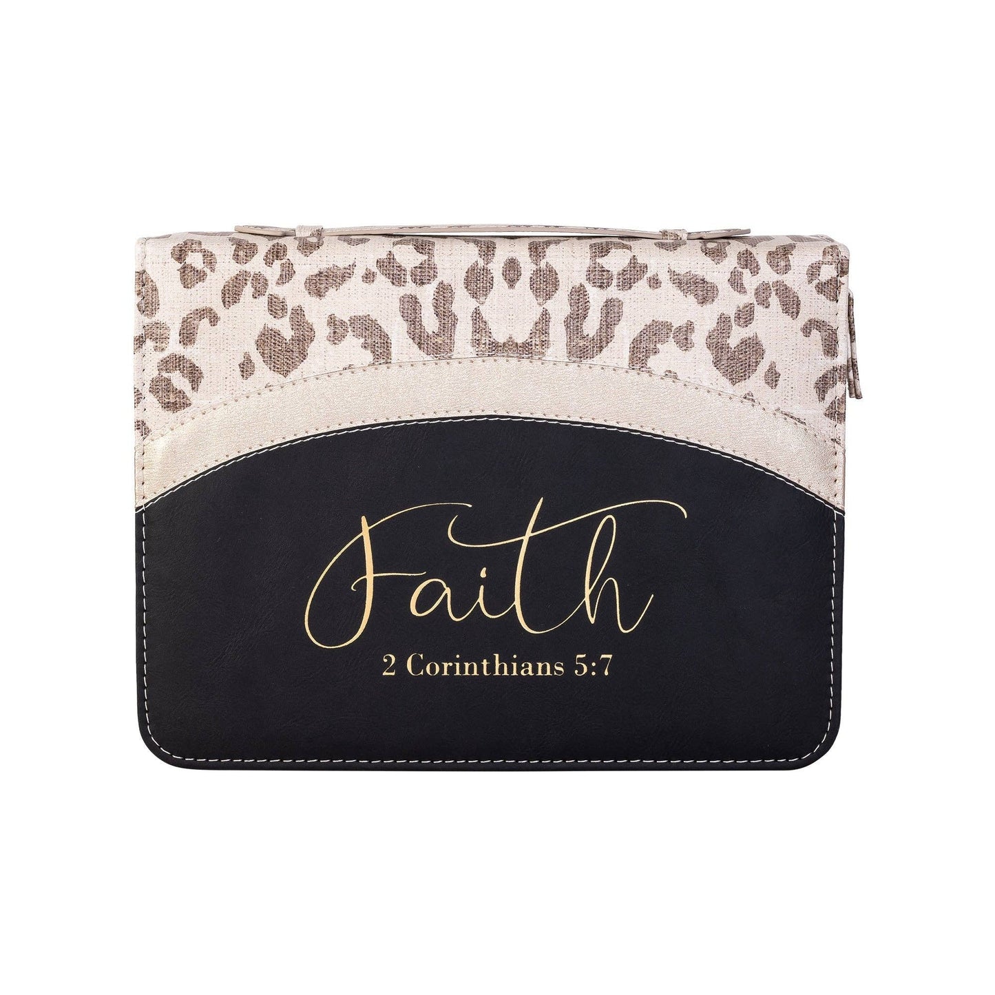 Divinity Boutique - Divine Details: Bible Cover - Leopard w/Metallic Gold