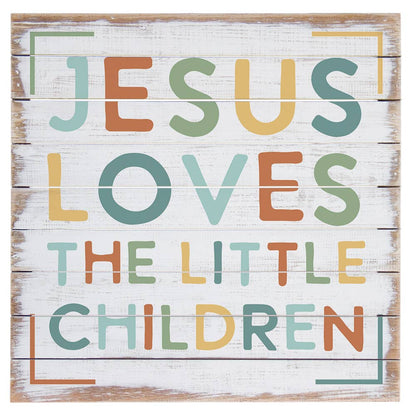 Jesus Loves Children Lg Sign