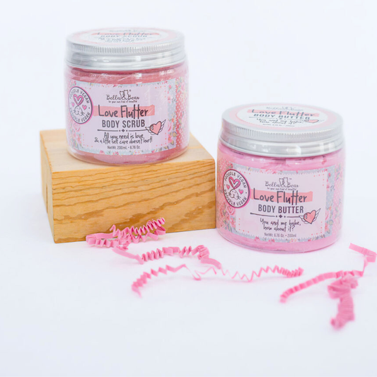 Love Flutter Gift Set | Body Scrub | Body Butter | Women