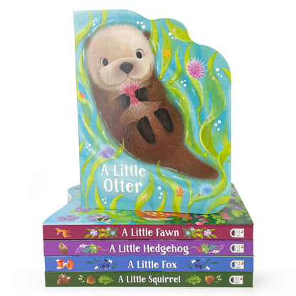 Cute Animals Book Set (Otter, Hedgehog, Deer, Squirrel, Fox)