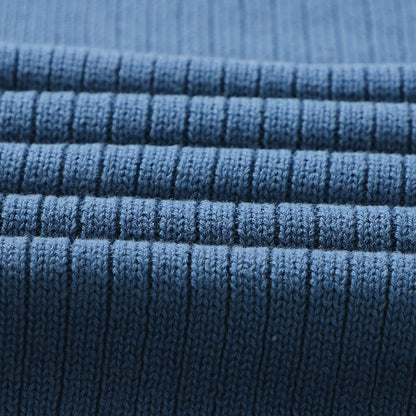 Ribbed Baby Swaddle Blanket: Denim Blue