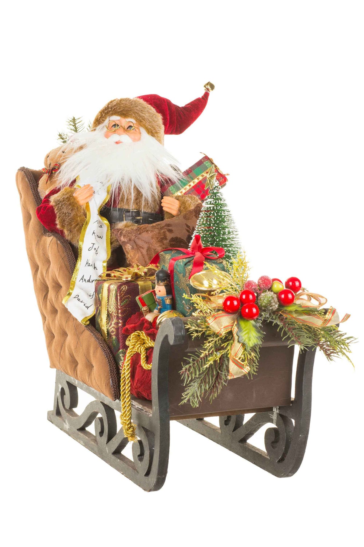 NEW-Brown Santa's Sleigh