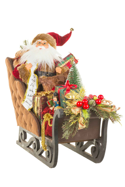 NEW-Brown Santa's Sleigh