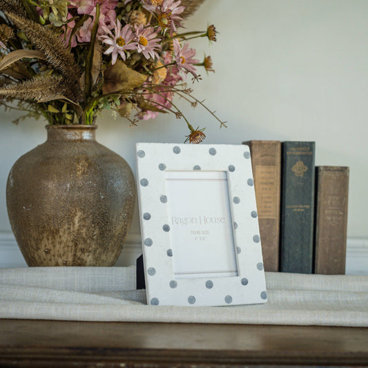 4"X 6" GREY DOT PHOTO FRAME
